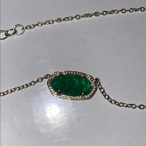 Used Green Kendra Scott Necklace